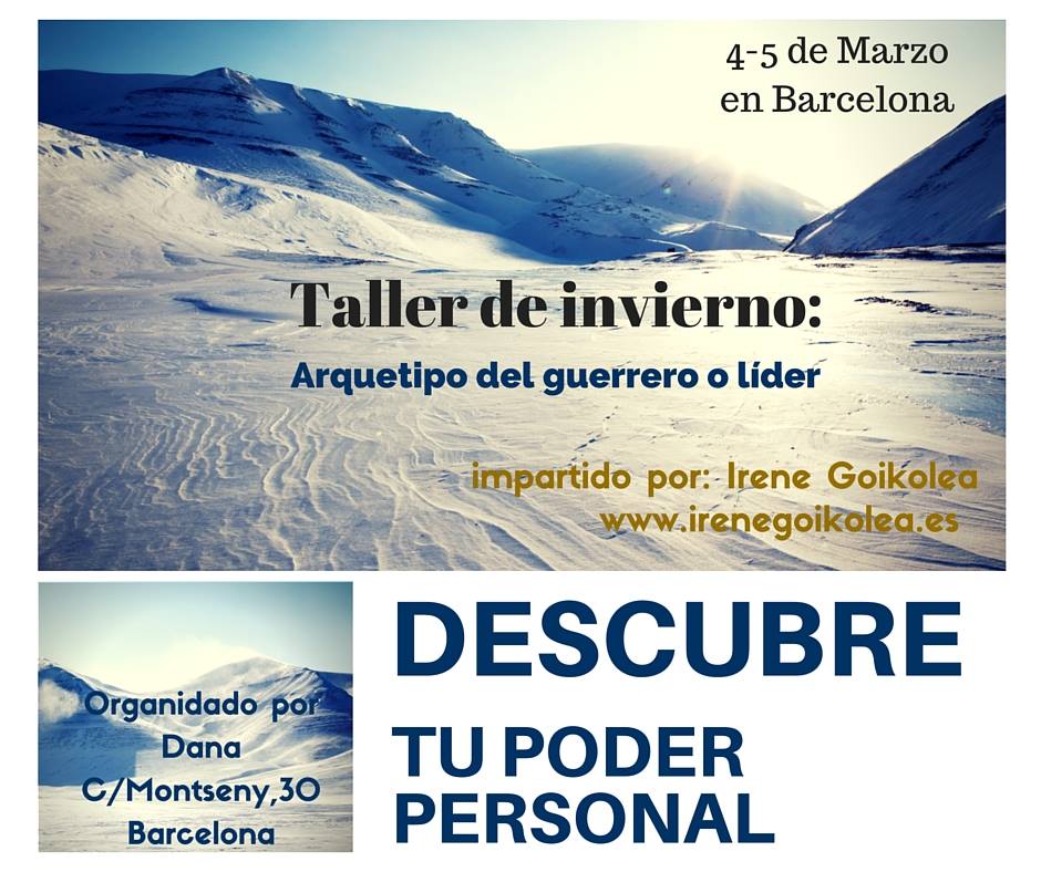 Cartel anunciador del taller, paisaje nevado