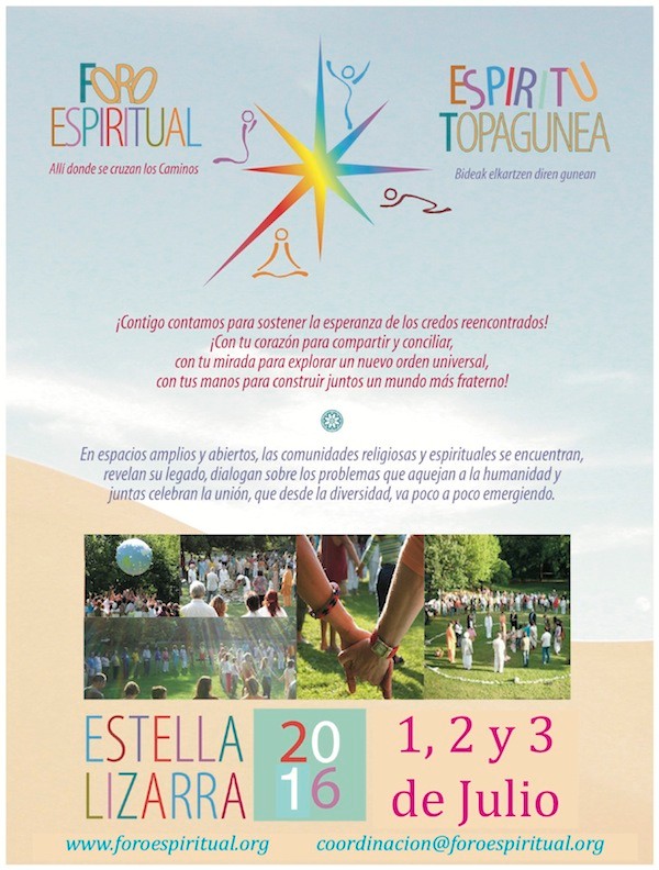 Cartel anunciador del Foro espiritual de Estella 2016